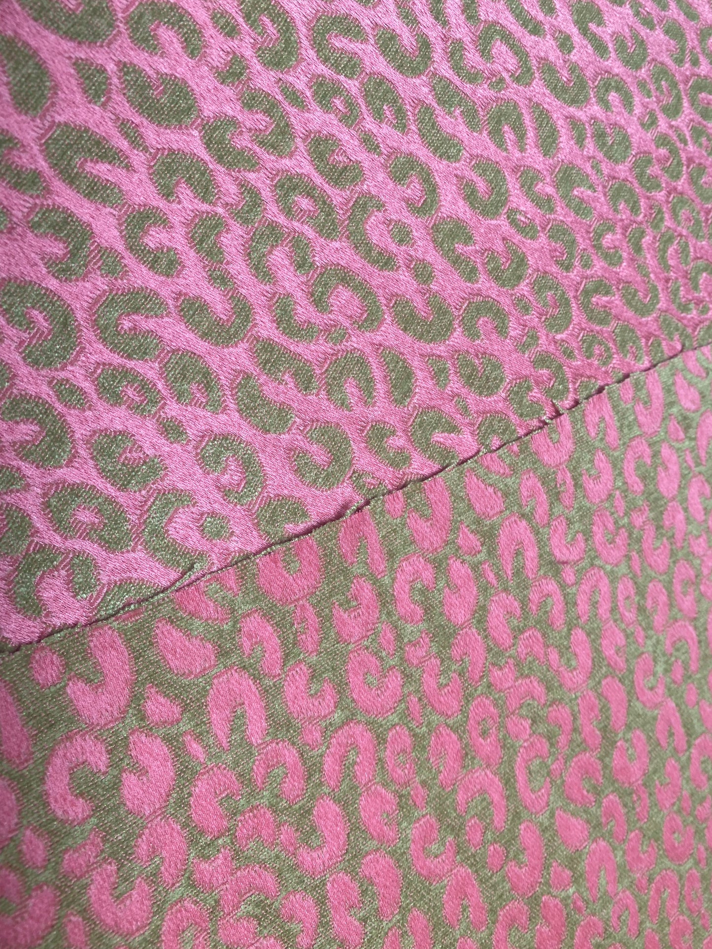 1 Yard Piece - Pink and Green Cheetah Print