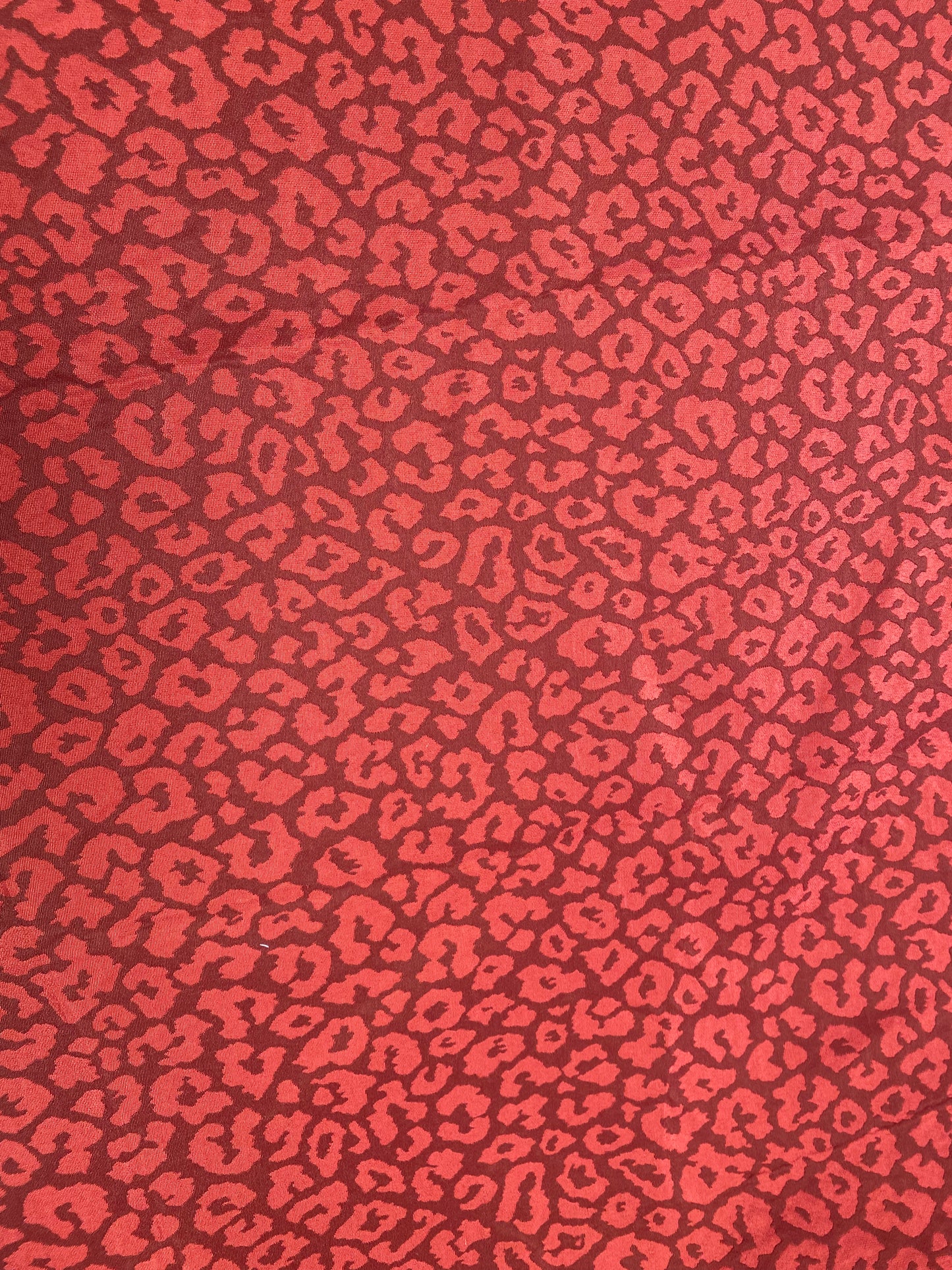 2 3/4 Yard Piece - Red Contrast Cheetah