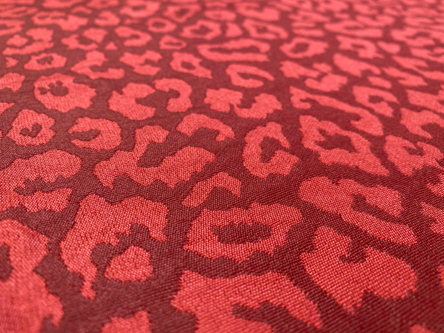 2 3/4 Yard Piece - Red Contrast Cheetah