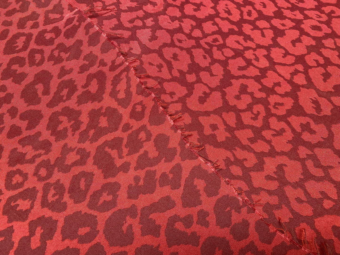 2 3/4 Yard Piece - Red Contrast Cheetah