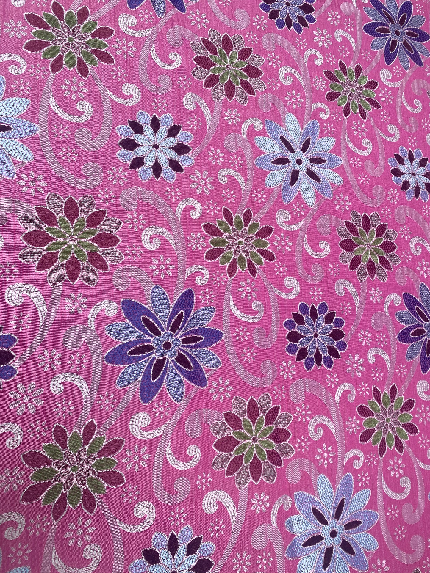 1 1/4 Yard Piece - Bright Pink Multi Flowers