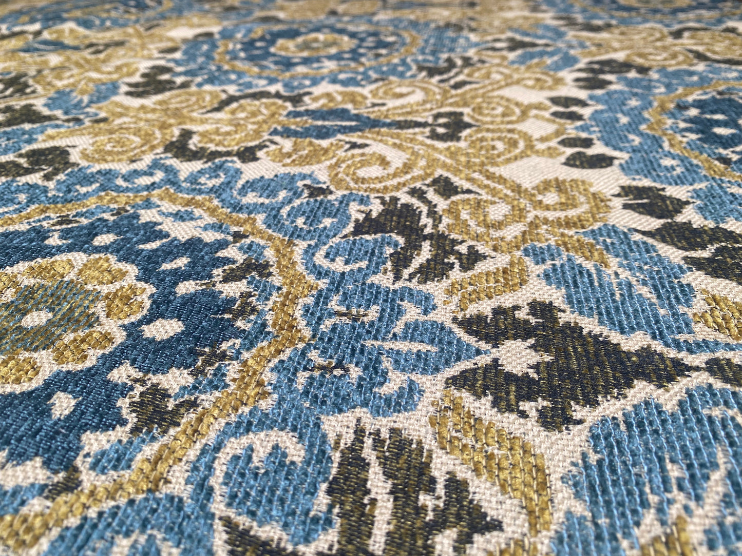 1 3/4 Yard Piece - Blue Multi Tapestry