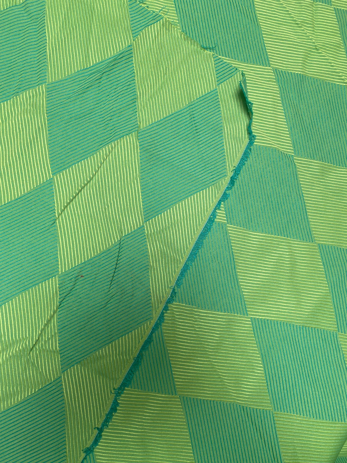 1 3/4 Yard Piece - Green Diamonds