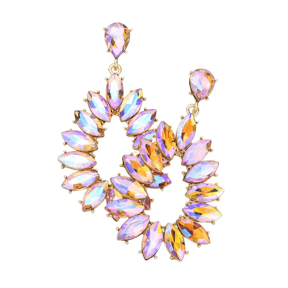 Marquise Stone Cluster Earring