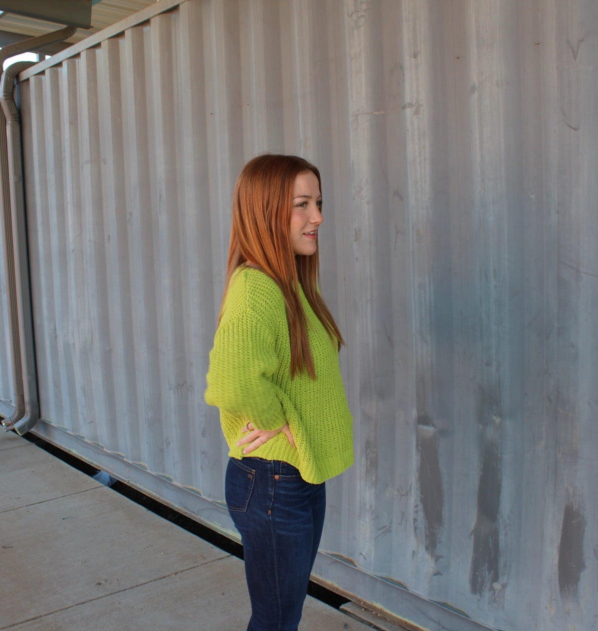 Envy Knitted Sweater - Chartreuse