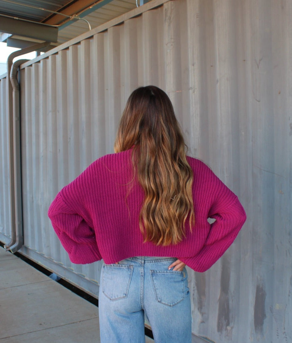 Doses Turtleneck Sweater - Magenta