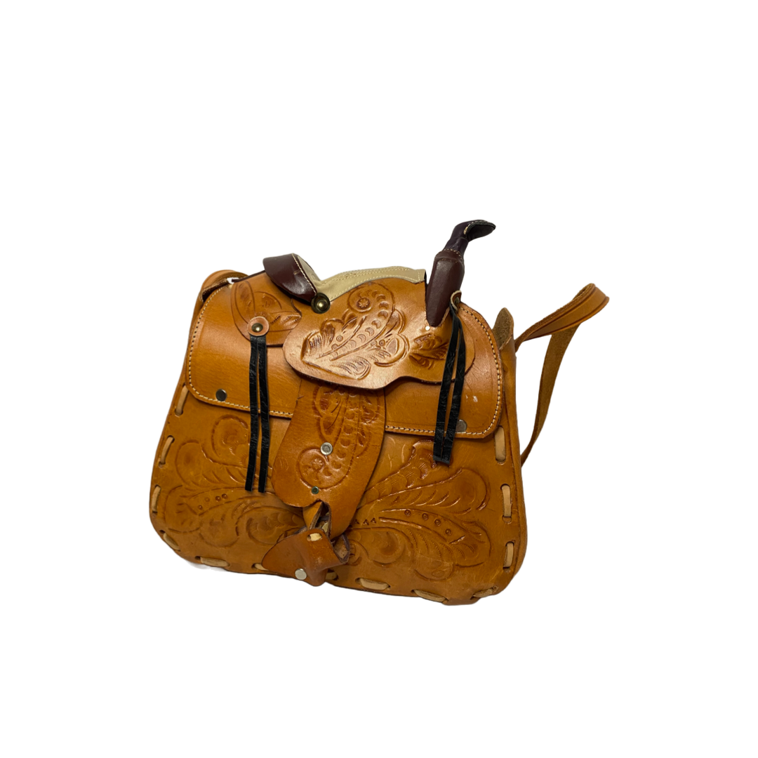 Vintage Leather Saddle Handbag