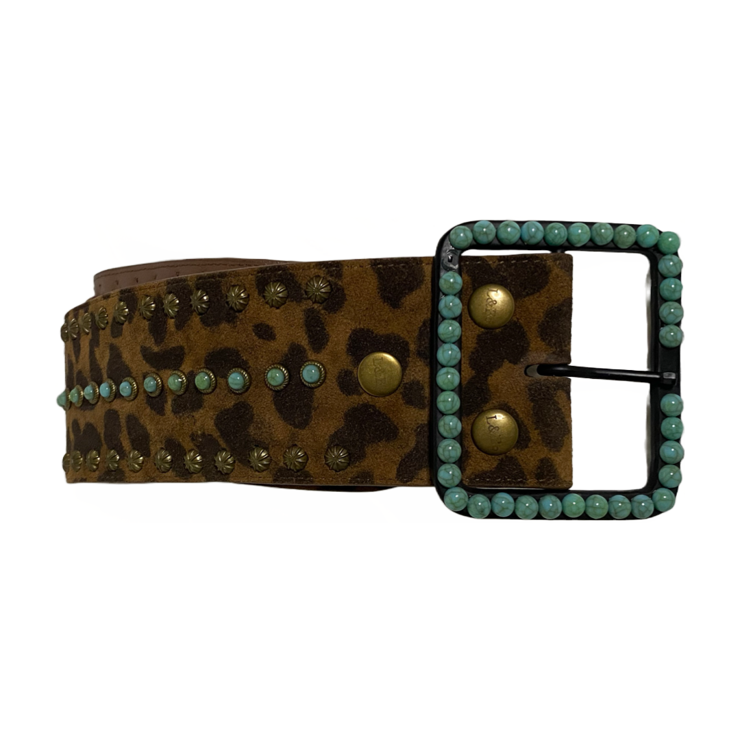 Vintage turquoise cheetah belt